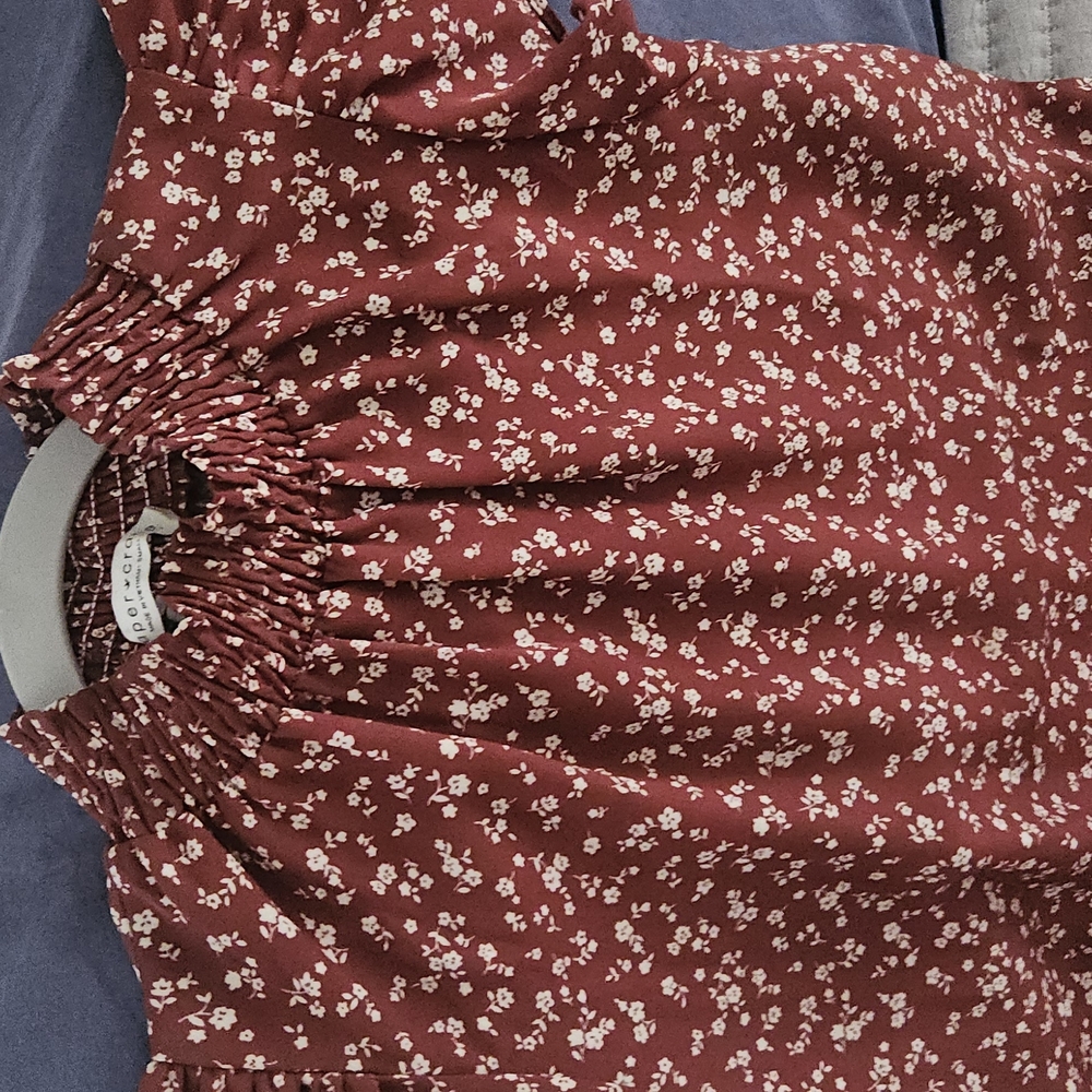 Floral Red Women's Top